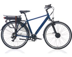 AMIGO E-Vibe D2+ Elektrische Fiets 28 Inch - E-bike voor Heren - 375Wh Accu - 7 Versnellingen - V-Brakes - Donkerblauw