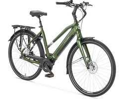 Amslod Dalton E-MV FF Elektrische Fiets - City Elite collectie - Maat M (53cm) - Racing Green - 360 Wh accu + Voordrager (rekje)