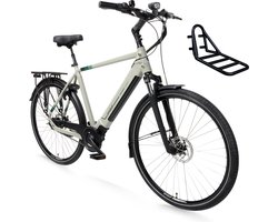 Amslod Denton Black Edition E-LV Elektrische Fiets - City Elite collectie - Maat L (56cm) - Arden Green - 360 Wh accu + Voordrager (rekje)