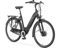 Amslod Newton F-LV Elektrische Fiets -Maat L (58 cm) - Voorwielmotor - Jet Black - 540Wh accu - Comfort Flow collectie