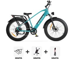 Black Friday Super Deal! | ENGWE E26 - Hoge Instap - Blauw + Bagagedrager + Kettingslot + Telefoonhouder - 250W - Elektrische E-Bike