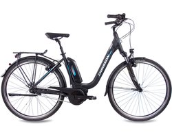 Chrisson E-Cassiopea Elektrische Fiets 28 Inch - E-bike 50 cm - Middenmotor - Damesfiets - 7 Versnellingen - V-Brakes - Matzwart