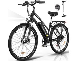 Colorway Elektrische Fiets BK27 - 28 Inch City Commuter EBike met Afneembare 36V 15Ah Lithium Batterij - Mountain E-Bike met 250W Motor - 7 Versnellingen - IP54 Waterdicht