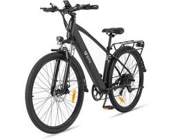 DYU C5 - E Bike - Elektrische Fiets - 250W - 27 inch - 10Ah - Zwart - RIJKLAAR SERVICE