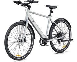 DYU Stroll1 elektrische fiets - 36 V 9 Ah verwijderbare batterij - 250 W motor - 3 rijmodi en Shimano 7 snelheden - Uitgerust met 27,5 inch 700 * 38C CST-banden - Ondersteund pedaal, LCD-scherm - Slimme elektrische fiets - zilver