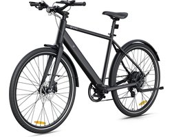 DYU Stroll1 elektrische fiets - 36 V 9 Ah verwijderbare batterij - 250 W motor - 3 rijmodi en Shimano 7 snelheden - Uitgerust met 27,5 inch 700 * 38C CST-banden - Ondersteund pedaal, LCD-scherm - Slimme elektrische fiets - zwart