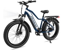 ECORUSH Elektrische Fiets ECO R1 - 26*4.0 Inch Fat Tire City Commuter EBike met Afneembare 48V 13Ah Lithium Batterij - Mountain E-Bike met 250W Motor - 7 Versnellingen - IP54 Waterdicht