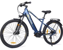 Eleglide C1 27,5 inch Trekkingfiets met 250W Ananda Mid-Drive motor, 14,5Ah accu, max 150km actieradius, hydraulische vering en hydraulische schijfremmen Shimano 7 versnellingen - Blauw