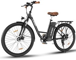 ELEKGO Elektrische Fiets EG31 - 28 Inch City Commuter EBike met Afneembare 36V 12Ah Lithium Batterij - Mountain E-Bike met 250W Motor - Damesfiets - 7 Versnellingen - IP54 Waterdicht