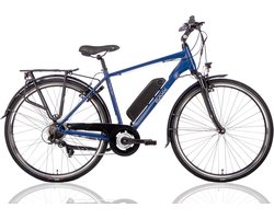 Elektrische herenfiets Touring Sport, 48 cm, 7sp, matblauw