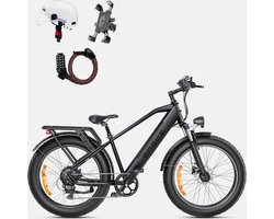 ENGWE E26 Elektrische fiets, 48V 16AH accu 250W motor Mountainbike Shimano 7-versnellingen 140 km max. bereik—zwart—Gratis geschenken voor een beperkte tijd: helm + houder voor mobiele telefoon + combinatieslot