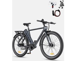 ENGWE P275 Pro City elektrische fiets, 27,5 '' spaakbanden, 250 W Bafang borstelloze middenmotor, automatische versnellingspook met 3 niveaus, 36 V 19,2 Ah batterij, maximaal bereik van 260 km, hydraulische schijfrem voor en achter - zwart