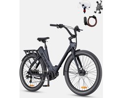 ENGWE P275 ST Urban elektrische fiets, 250W borstelloze middenmotor met koppelsensor, 36V 19,2Ah accu, maximaal bereik van 260 km, hydraulische schijfrem, 27,5'' spaakbanden, SHIMANO 9-speed - Zwart