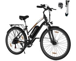 Evercross Elektrische Fiets EK28 - 28 Inch City Commuter EBike met Afneembare 36V 12Ah Lithium Batterij - Mountain E-Bike met 250W Motor - 7 Versnellingen - IP54 Waterdicht