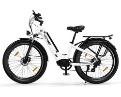 HITWAY BK16 Elektrische fiets - E-BIKE - 26 inch - 250 W motor - Tot 55-80 km - wit