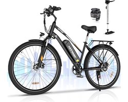 Hitway BK27 Elektrische Fiets - 28 Inch - 250W- 36V 12Ah - 7 Versnellingen -Zwart