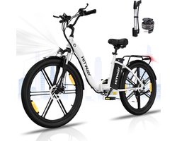 Hitway BK37 - Elektrische Fiets- 26 inch E-Bike Opvouwbaar - 250W - 7 versnellingen - wit