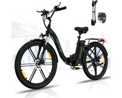 Hitway BK37 - Elektrische Fiets- 26 inch E-Bike Opvouwbaar - 250W - 7 versnellingen - zwart