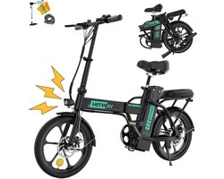 Hitway BK5 Elektrische Fiets - Opvouwbaar E-Bike - 250W- 8,4Ah - Zwart