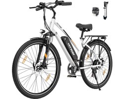 Hitway Elektrische Fiets BK27 - 28 Inch City Commuter EBike met Afneembare 36V 12Ah Lithium Batterij - Mountain E-Bike met 250W Motor - 7 Versnellingen - IP54 Waterdicht