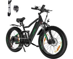 Hitway Elektrische Fiets BK9 - 26*4.0 Inch Fatbike - Mountain Snow EBike met Afneembare 48V 15Ah Lithium Batterij - City Commuter E-Bike met 250W Motor - 7 Versnellingen - IP54 Waterdicht