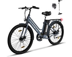 HITWAY Elektrische fiets - E-BIKE - 26 inch - 250 W motor - Tot 35-70 km - Blauw