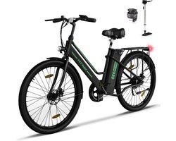 HITWAY Elektrische fiets - E-BIKE - 26 inch - 250 W motor - Tot 35-70 km - zwart