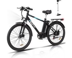 Hitway Elektrische Fiets | E-bike Fiets | 55-120KM | 26 Inch | 250W Motor | Zwart