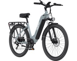 Onesport OT05 Elektrische fiets 27,5” Aluminium frame 36V 18,2Ah Batterij 25km/h ANANDA 250W Motor Koppelsensor Shimano 7 versnellingen 60-120KM Max Bereik Olieschijf 100kg Max Belasting -Grijs