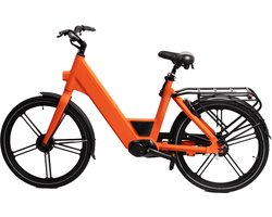 Ostrichoo Caesar E-Bike (oranje): Revolutionaire 540WH FastCap Batterij – Snelste Oplaadtechnologie, 120km Bereik, Brandveilig, Bafang Middenmotor, Onderhoudsvrij Comfort met Antilek Banden