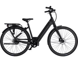 Rucanor Urban Elektrische Fiets - E-bike 28 Inch - 49 cm - Achterwielmotor - Trapkrachtsensor - Hydraulische Schijfremmen - Matzwart