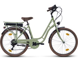 Villette Vintage retro elektrische fiets groen