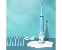 CoolHome Sonic Unicorn - Elektrische Tandenborstel geschikt voor Peuters en Kinderen - Kindertandenborstel -  Licht blauw