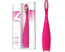 FOREO ISSA 3 Oplaadbare Elektrische Sonische Tandenborstel met Siliconen & PBT Polymeer Borstelharen, Fuchsia