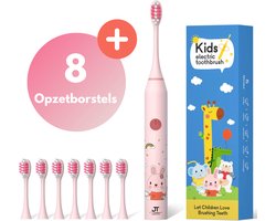 JT Products Sonische Elektrische Baby Tandenborstel Roze Konijn – Vanaf 3 Jaar - Oplaadbaar - Met Timer - 5 Poetsstanden - Peuter - Kind - Waterdicht - Cadeau Baby - Elektrische Tandenborstel Kinderen - Kindertandenborstel - Electrische Tandenborstel