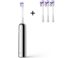 Laifen Wave Elektrische tandenborstel - RVS - Oscillerende en Vibrerende functie - Met 3 extra Ultra Whitening opzetborstels