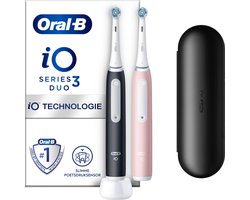 Oral-B iO 3 Elektrische Tandenborstel - Duo Zwart en Roze