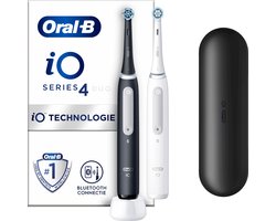 Oral-B iO 4N - Elektrische Tandenborstels Zwart en Wit - Ontworpen Door Braun