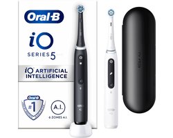 Oral-B iO 5 - Black & White - Elektrische Tandenborstels - Ontworpen Door Braun