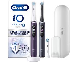 Oral-B iO 8 - Paars En Zwart - Elektrische Tandenborstels - Duopack