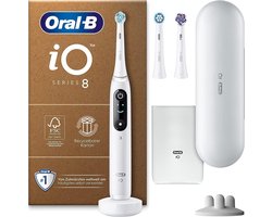 Oral-B iO 8 Plus Edition - Elektrische Tandenborstel + 3 opzetborstels + reisetui - Wit