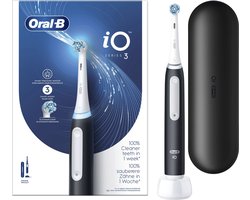 Oral-B iO Series zwarte elektrische tandenborstel, 1 borstelborstel, 1 reisetui,