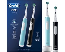 Oral-B PRO 1 - Elektrische Tandenborstel Blauw + Extra Body Zwart