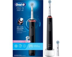 Oral-B PRO 3 3000 Black Sensitive Clean + 1 extra opzetborstel