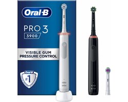 Oral-B Pro 3 3900 - Duo - Elektrische Tandenborstel - Zwart & Wit