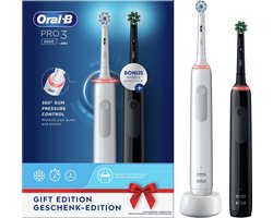 Oral-B Pro 3 3900 - Elektrische Tandenborstel  - Duoverpakking 2 stuks