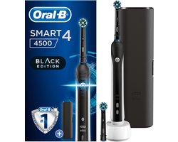 Oral-B Smart 4 4500 - Zwart - Elektrische Tandenborstel - 1 Handvat en 2 Opzetborstels