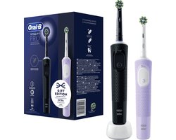 Oral-B Vitality 100 - Duo Zwart en Lila - Gift edition - Elektrische Tandenborstel