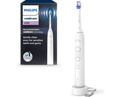 Philips Sonicare 6100 Series - Elektrische tandenborstel - Wit - Gevoelige tanden - HX7400/01