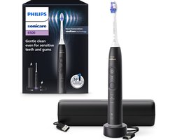 Philips Sonicare 6500 Series - Elektrische Tandenborstel - Zwart - Reisetui - Gevoelige tanden - HX7411/02